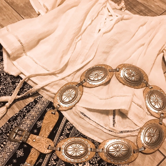 White Boho Crop Top - Picture 2 of 4